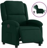 vidaXL Fauteuil - verstelbaar - elektrisch - stof - donkergroen