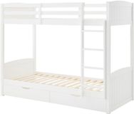 Vente-unique Stapelbed bois blanc 90 x 200 cm