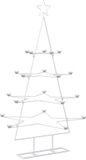 vidaXL Arbre de Noël en métal avec support KUOPIO 140 cm Acier Blanc