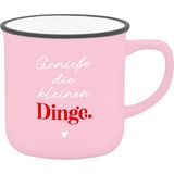GRUSS & CO Espressokopje motief dingen | mini-mok van porselein, 10 cl, zakjes met geschenkbanderol | cadeau vrienden, verjaardag | 74749