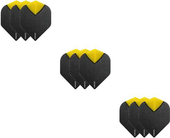 Dragon Darts XS100 Skylight flights Multipack - Geel - 9 stuks - 3 sets