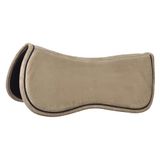 Imperial Riding Zadelonderlegger IRH Suede, schokabsorberende halve pad met fleece, licht olijfgroen, full
