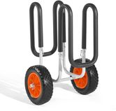 VEVOR Transport Trolley, 68 kg, Stand Up Paddle Board Trolley met 25,4 cm Massieve Rubbern Banden, Schuimvulling, Spanband, Ideaal Transporthulpmiddel voor Paddleboards en Surfplanken, 520 x 500 x 680 mm