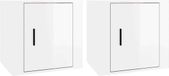 vidaXL Nachtkastjes 2 st 50x39x47 cm hoogglans wit