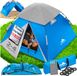 ELONEO Tente pop-up 2-4 personnes, tente à montage rapide – Tente de camping 245 x 225 x 150 cm, sac de transport inclus, bleu/gris
