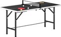 Table de tennis de table/Ping-pong - Mini, pliable - Filet + 2 raquettes + 3 balles - Convient pour intérieur/extérieur - 152×76×70 cm - Noir