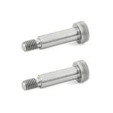 Ganter Normelemente | Passschroeven met band - ISO 7379-8-M6-60-NI | opnamediameter 8 mm | roestvrij staal | 2 stuks