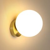 Comely Binnenwandlamp, Gouden E27 Globe Wandlamp, Industriële Lamp Decoratieve Verlichting voor Woonkamer, Slaapkamer, Gang en Trap