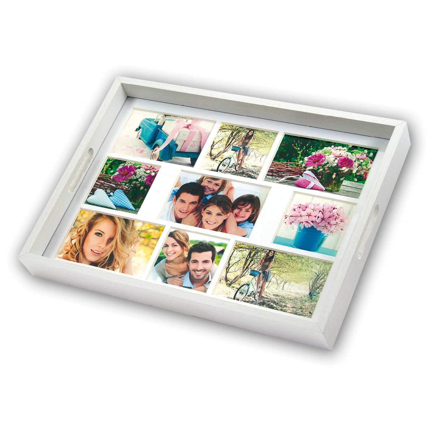 ZEP W006 - Multi Picture Frame - White - Wood - 9 Photos - Wall Mount