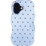 Selencia Vivid Wavy Backcover met MagSafe voor de Apple iPhone 17 - Happy Dots Digital Sky