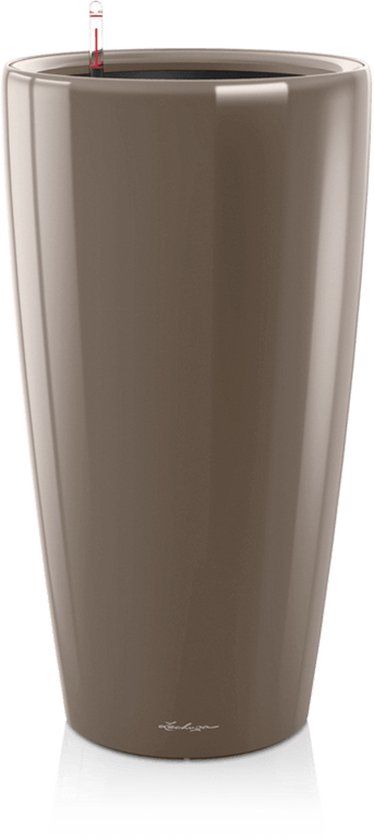 LECHUZA RONDO PREMIUM 32 Plantenbak - Taupe Hoogglans - 13L - Met Bewateringssysteem
