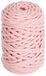 Rayher Braidy 42010270 gerecycled garen, gevlochten, 4 mm ø, poederroze, bol ca. 60 m (250 g), knoopgaren, macramégaren