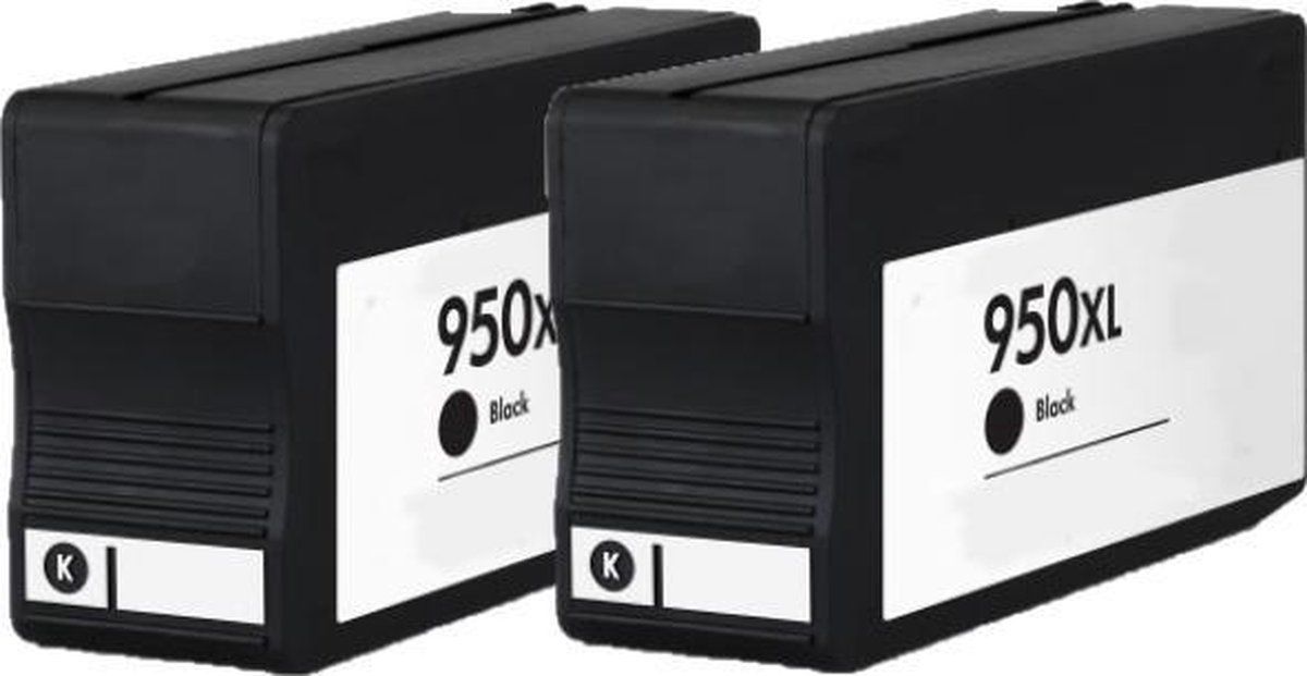 InktDL Compatible inkt cartridges DuoPack voor HP 950XL | 2X Zwart