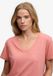 Superdry Studios Slub T-shirt met Borduursel Dames V-hals Korte mouw Katoen Lyocell Native Rose