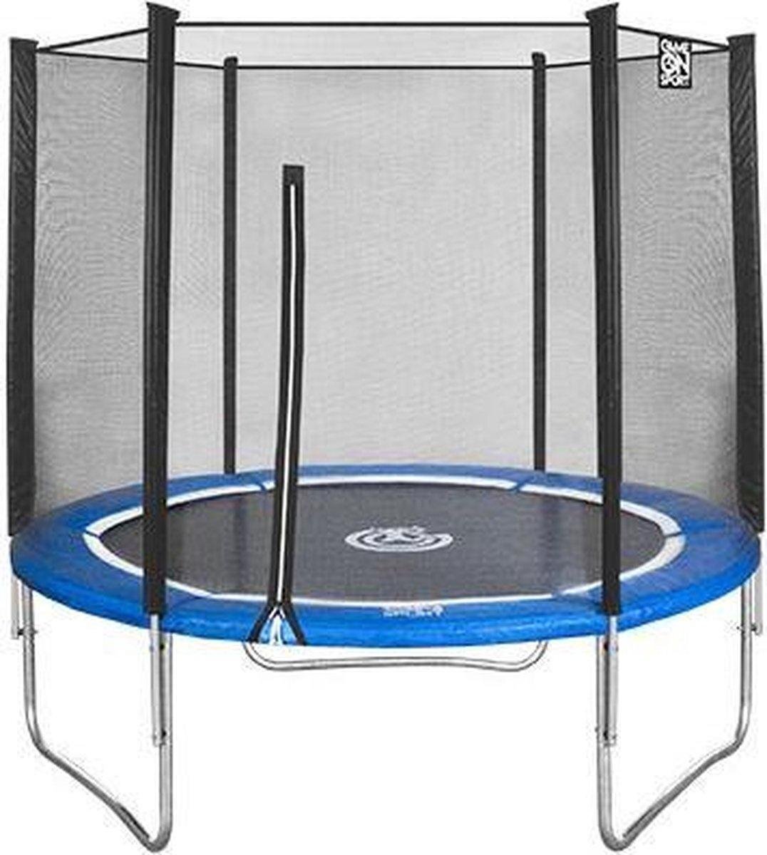 Viking Sports Trampoline - blauw - 252 cm - met veiligheidsnet- tot 100 KG
