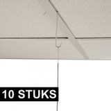 Merkloos / Sans marque 10x Plafond paneelhaken 8 cm - Ophanghaken - Plafonhaken - Bevestigingsmateriaal