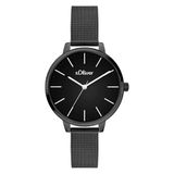 s.Oliver dameshorloge - 34 mm - modern, alledaags, analoog horloge met kwartswerk - 3 ATM waterdicht - krasbestendig mineraalglas - hoog draagcomfort - cadeau-idee