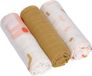 Lässig Heavenly Soft Swaddle L Little Mateys Spicy Orange 80 x 80 cm 3-Pack