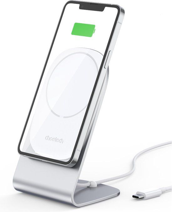 Choetech MagSafe Draadloze Oplader 15W - Zilver/Grijs