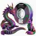 PLA filament d'imprimante 3D, 1 kg, 1,75 mm, tricolore effet soie, vert, violet, cuivre
