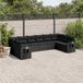 Maison Exclusive - Ensemble de jardin pour le jardin, composé de 10 pièces avec coussins, en polyrotin noir