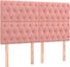 vidaXL Hoofdbord Roze Fluweel 144x7x118/128 cm