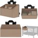 Lionelo Sidepocket Medium – Bedside Pocket Wiegorganizer 43×15×23 cm – 3 ritsvakken & handvat – Voor reisbed, co-sleeper & box – Beige