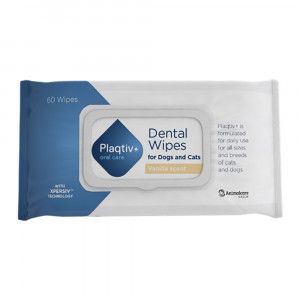Overige merken Plaqtiv+ Dental Wipes - 60 Doekjes - Voor Kat en Hond