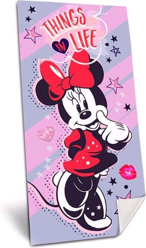 Minnie Mouse Disney Minnie Microfiber Beach Towel - Purple/Pink - Kids