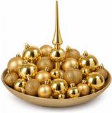 Decoris Décoration de Noël - boules de Noël - or - 43 pièces