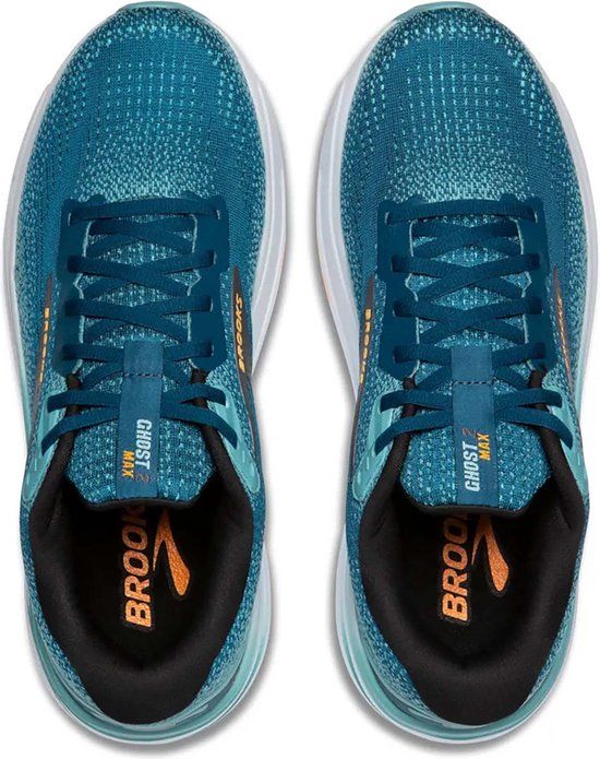 Brooks Ghost Max 2 Herensneakers - Moroccan Blue Aqua Orange Pop - Maat 45.5 EU