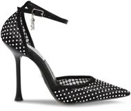 Steve Madden Damesschoenen Sparx-M Zwart Gaas Leer Puntige Neus Naaldhak 8 cm en hoger Gesp Sierstenen 39