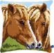 Vervaco Kruissteekkussen kit - Bruine paarden - 40 x 40 cm