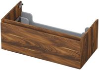 INK - Onderkast 1 Lade Greeploos met Houten Keerlijst - 900x450x350 Mm - Noten