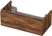 INK - Onderkast 1 Lade Greeploos met Houten Keerlijst - 900x450x350 Mm - Noten