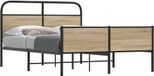 Maison Exclusive Lit simple de qualité supérieure - Structure de lit sans matelas, dimensions 120x190 cm, en panneaux de particules imitation chêne Sonoma