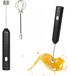 Mousseur à lait électrique - Coffret cadeau avec 2 embouts - Rechargeable par USB - Mini - Noir