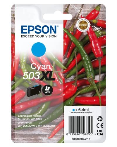 Epson 503XL 502XL Verrekijker 6.4ml CY SEC
