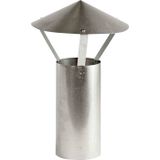 FIREFIX A110/RH regenhoed (verzinkt), hoogte 420 mm, ø 110 mm - voor 0,6 mm dikke kachelbuizen, zilver