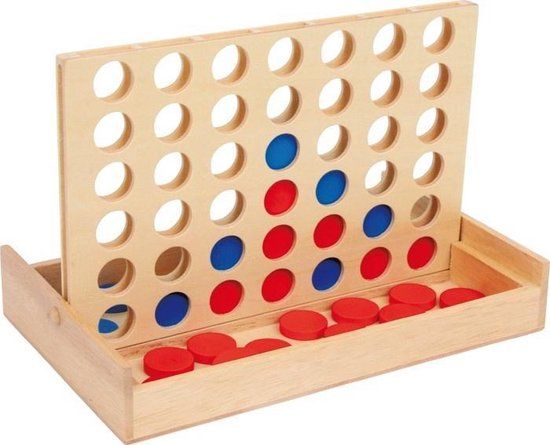 Small Foot - 4 op een Rij Reisspel Hout - Coöperatief spel - 5+ jaar