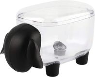 Bol Organisateur Élégant en Forme de Mouton pour Cotons-tiges et Accessoires - Transparent