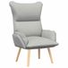 vidaXL - Fauteuil - Wolkgrijs - Stof - en - multiplex