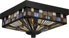 Steady Lighting Bohemian Plafondlamp - Brons - Glas - E27 - 2 Lichtpunten