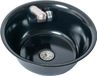 Inox spoelbak, wasbak voor campers, ingebouwd model + afvoer, 28 cm, geschikt voor T4, T5, T6, Vito