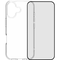 BlueBuilt Protective Back Cover iPhone 17 Transparant + BlueBuilt iPhone 17 Screenprotector Glas