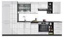 Vicco Fame-Line Complete keukeneenheid – 355 cm, WB Marmer Wit hoogglans/antraciet