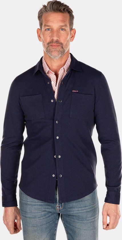 NZA Effen overhemd heren - Traditional Navy - Maat S