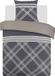 VISION home VISION William - Dekbedovertrekset - 100% Katoen - Eenpersoons - 140 x 200 cm - Beige/Grijs