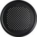 Zenker 7510 Ø 36 cm geperforeerde bakvorm Ø36 cm lijn Black Metallic, ideaal voor bevroren pizza, koolstofstaal, zwart