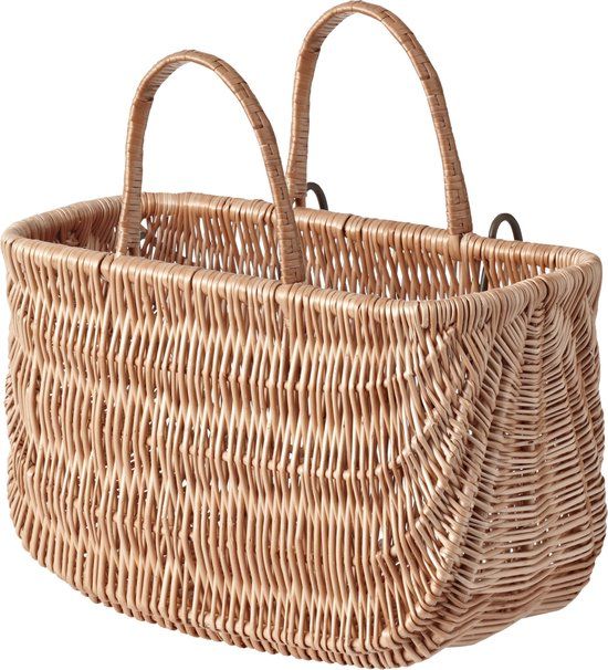 Basil Swing Fietsmand - Voor of Achter - Bruin - Riet - 20x26 cm